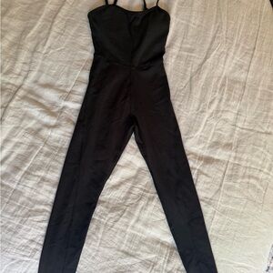 NWOT Black Yoga Jumpsuit with Built in Bra
